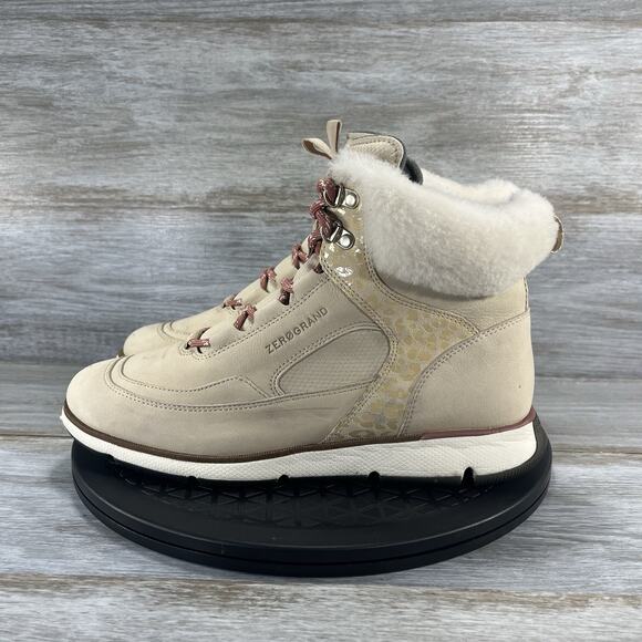 Cole Haan Women’s ZeroGrand Omni Hiker Boot Tan Winter Boots Size 9 - Picture 1 of 10